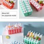 12-Formars Silikonglassform med Återanvändbara Pinne och Rengöringsborste