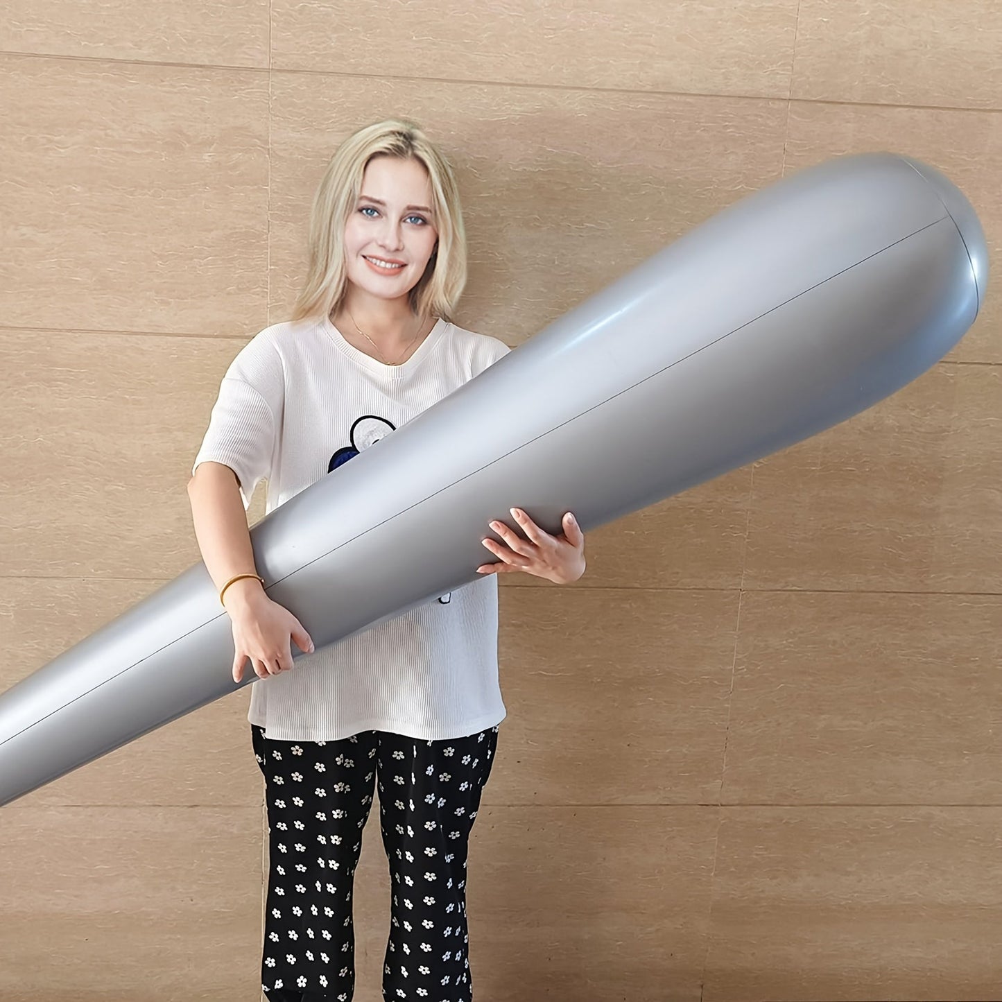 Gigantisk Uppblåsbar Baseballträ, Silver