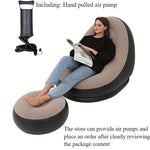 Uppblåsbart Soffset med Fotstöd för Camping