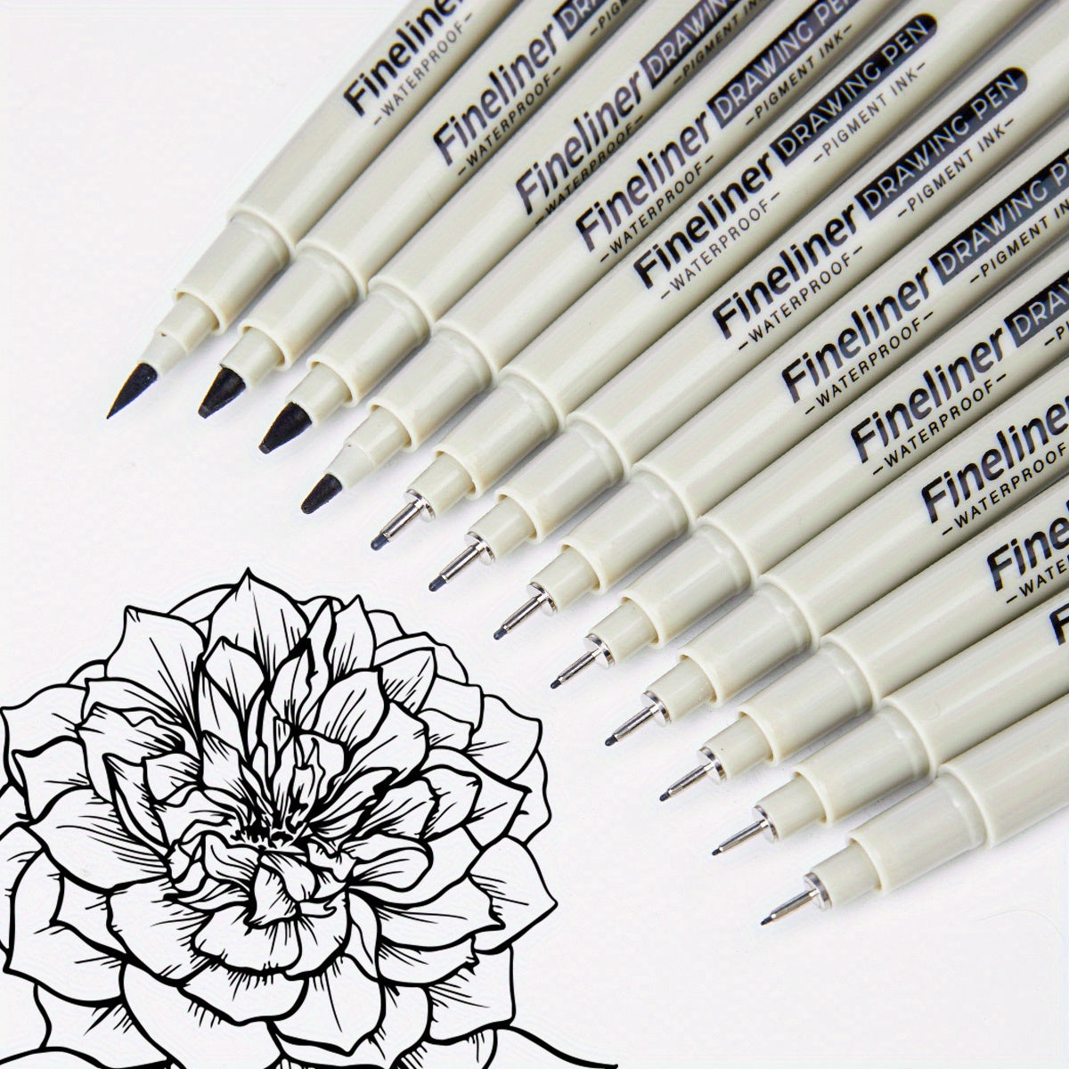 PrecisionArt™ – Fineliner Set med Svart Bläck