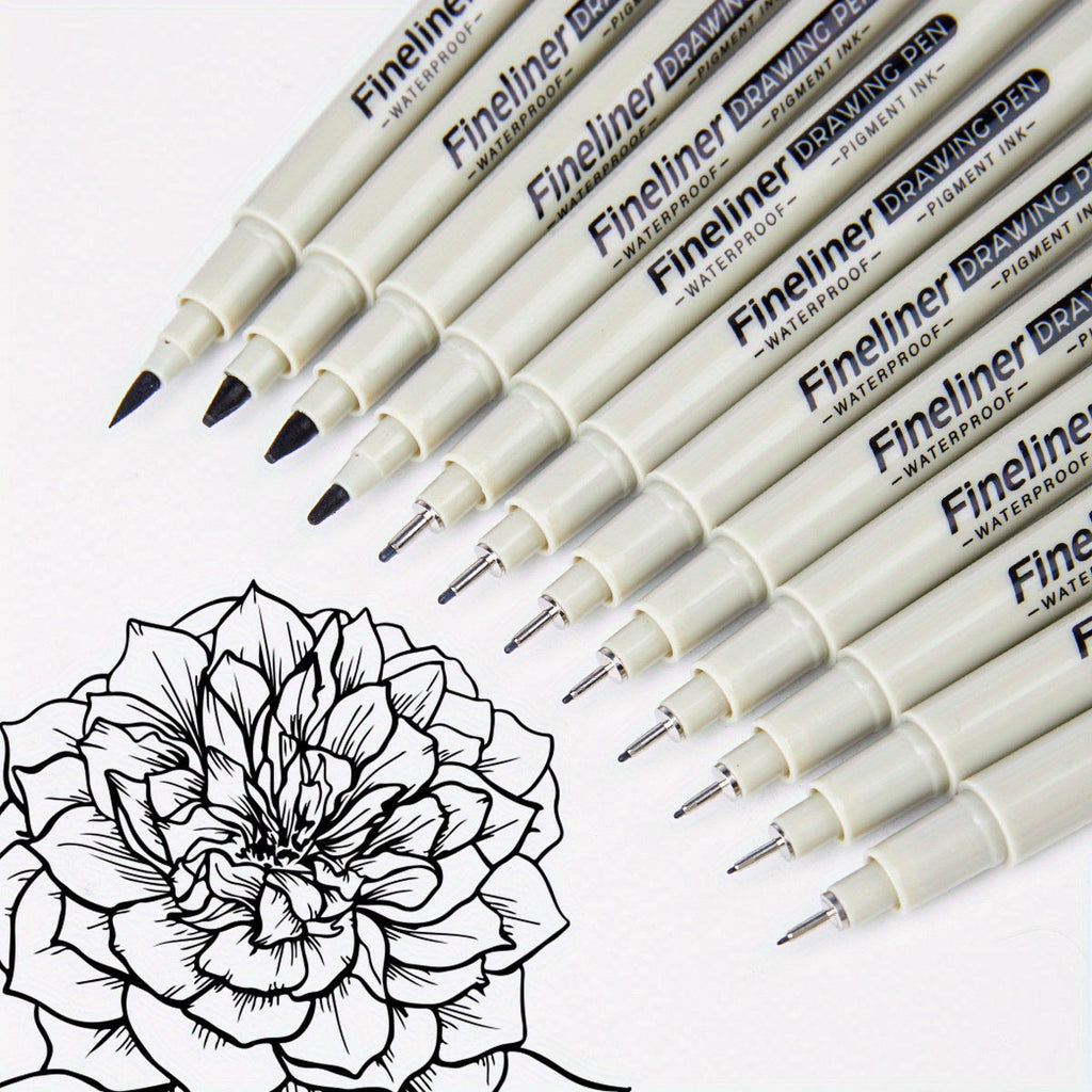 PrecisionArt™ – Fineliner Set med Svart Bläck