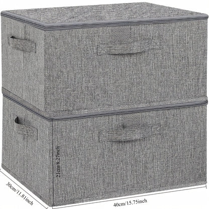 TygBox™ – Vikbar Förvaringslåda med Lock (2-pack)