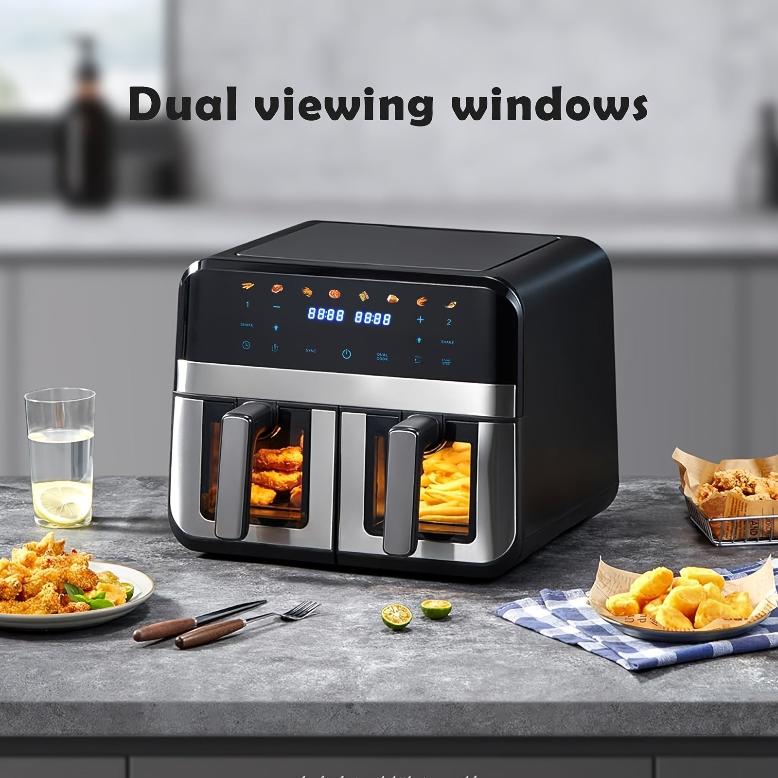 DubblaFritös™ – 9L Luftfritös med Touch och Timer