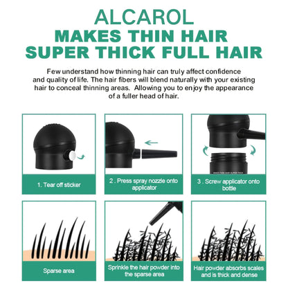 Hiusten paksuuntumiseen tarkoitettu kuitujauhe