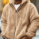 Herrjacka hoodie – fleecefodrad varm höst/vinter