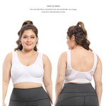 Sömlös sport-bh plus size – andningsbar med push-up & uttagbara inlägg