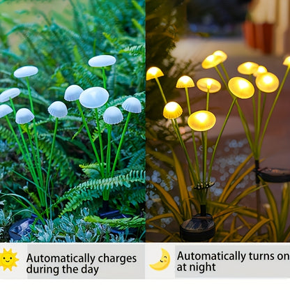 SvamplampaSol™ – Solcellslampa med 6 LED för Trädgård