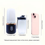 USB Laddningsbar Juiceblender – Portabel med 2 Muggar & Sexbladig Kniv