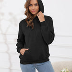 Fleecefodrad hoodie dam – grå med huva & magficka