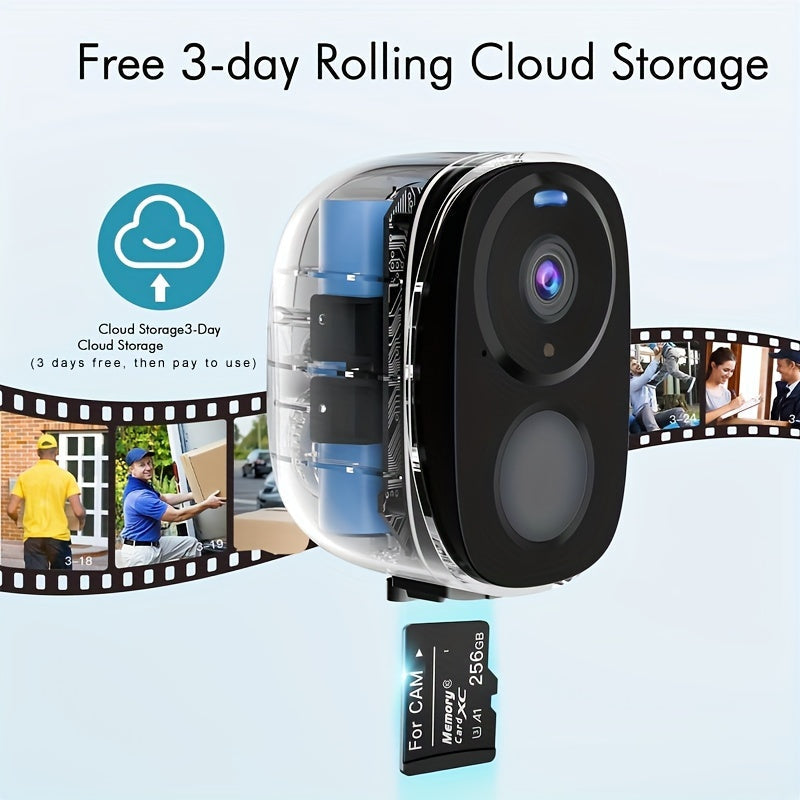 Batteridriven WiFi Säkerhetskamera med Ljus