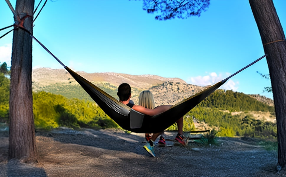 Extra Stor Camping Hängmatta – 3x2 m med Tillbehör
