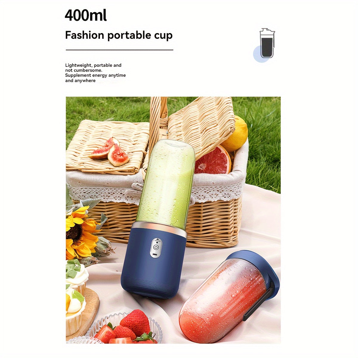 JuiceGo™ – Portabel Elektrisk Blender 400ml