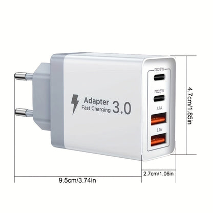 USB-C Snabbladdare – Dubbelport Laddare för iPhone & Android