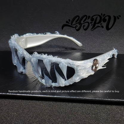 Modeglasögon – amerikansk stil med resin-dekoration