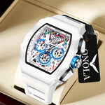 Klocka Martin (herrklocka i vinfat-design med datum, kronograf & vattenskydd 3ATM)