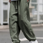 White Comfort Pants™ – Miesten kesähousut joustavalla vyötäröllä