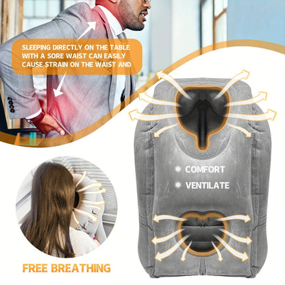 Ilmatäytteinen matkatyyny niskatuella 