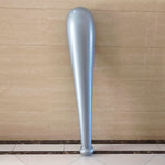 Kjempestor oppblåsbar baseballkølle, sølvfarget