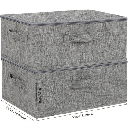 TygBox™ – Vikbar Förvaringslåda med Lock (2-pack)