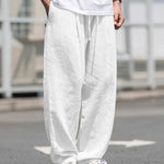 White Comfort Pants™ – Miesten kesähousut joustavalla vyötäröllä