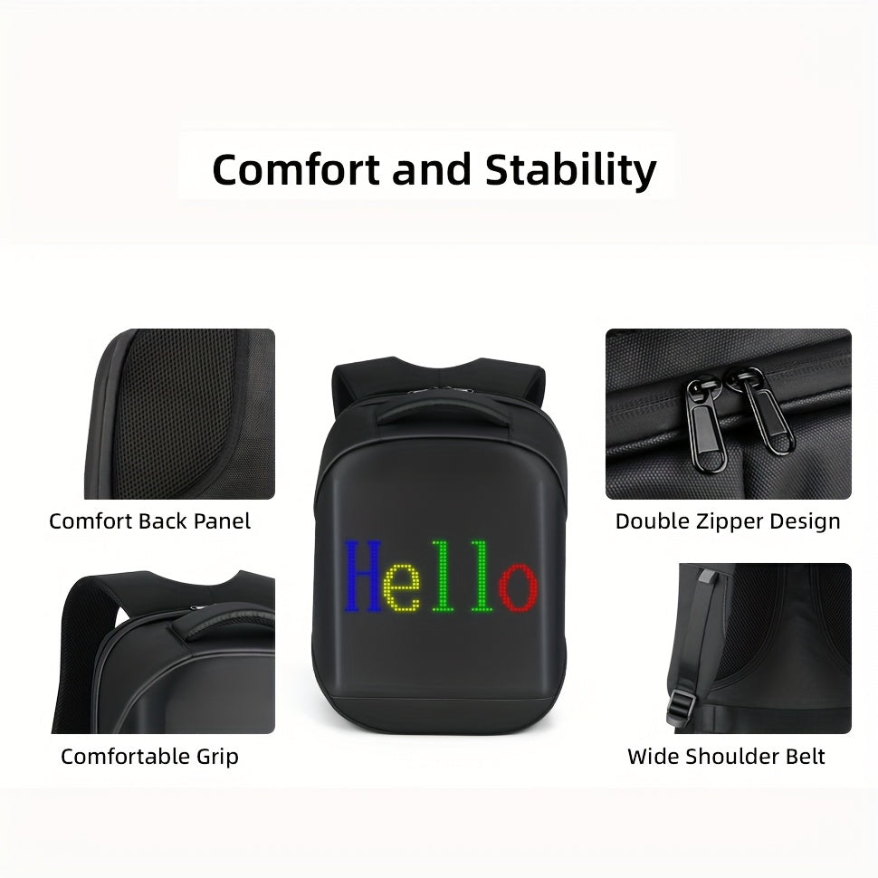 LED-Ryggsäck med Fullfärgsdisplay, Programmerbar