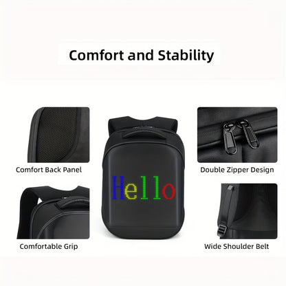 LED-Ryggsäck med Fullfärgsdisplay, Programmerbar