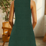 Randig sommarklänning dam – A-linje med fickor