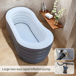 Uppblåsbar badbalja PVC – portabel hopfällbar badtunna för hemmet