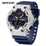 Klocka Tobias (digital herrklocka med dubbeltid, alarm & vattenskydd 50 m)