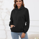 Fleecefodrad hoodie dam – grå med huva & magficka