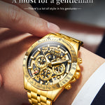 Klocka Adrian (lyxig herrklocka i rostfritt stål med kronograf)