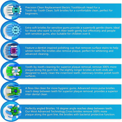 Tandborsthuvuden 12-pack – kompatibla med Oral-B, olika borsttyper