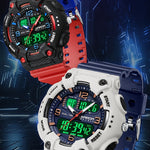 Klocka Tobias (digital herrklocka med dubbeltid, alarm & vattenskydd 50 m)