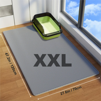 Extra Stor Dubbellagers Kattlådematta, Vattentät och Halkfri