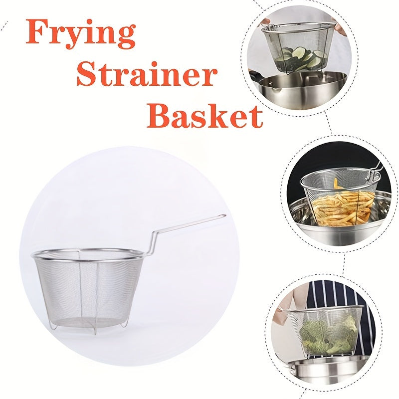 FritösKorg™ – Rostfri Ströksil med Handtag