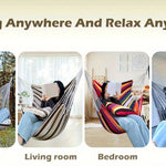 Hängmatta Stol med Kuddar och Canvas Förvaring