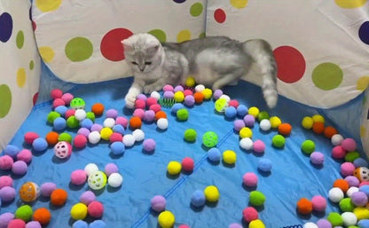 Kattbollhav med 12 Färgglada Bollar