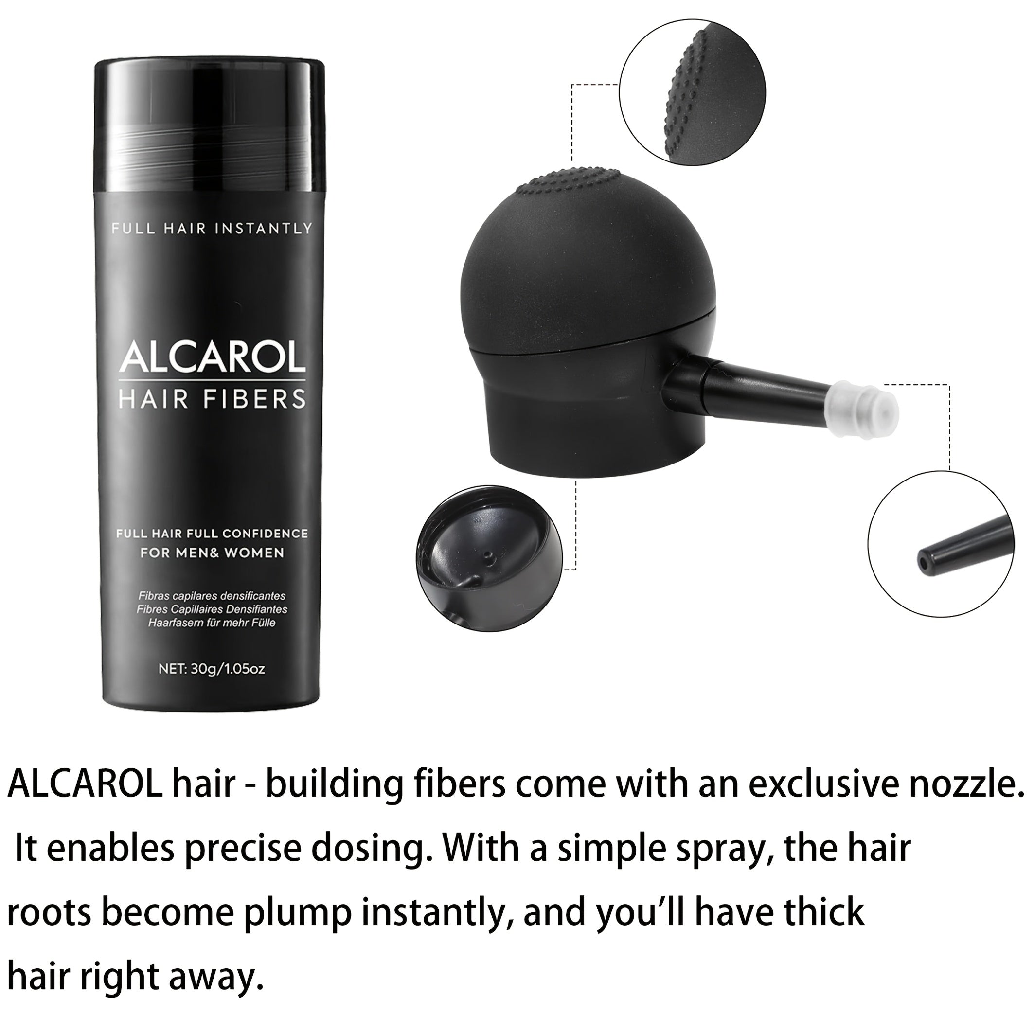 Tjockande Fiberpulver för Hår