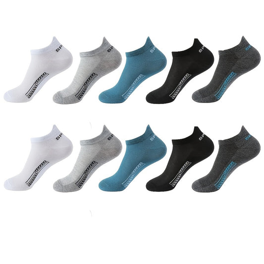 10-pack Låga Sportstrumpor – Unisex & Andas