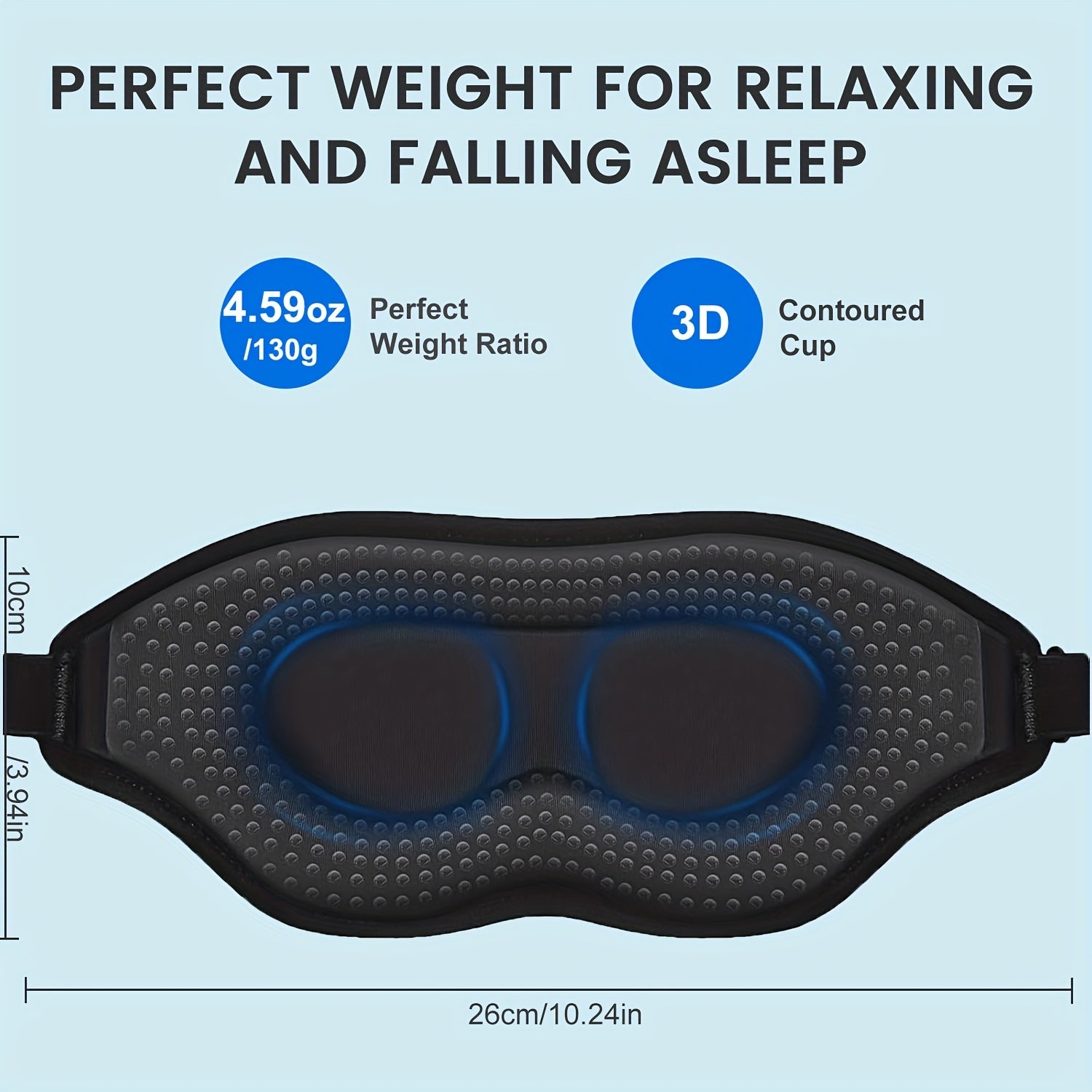 TyngdSov™ – 3D Sovmask med Justerbar Rem