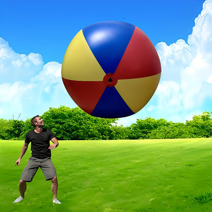 Jättimäinen puhallettava pallo – punainen/keltainen/sininen, rantapeli