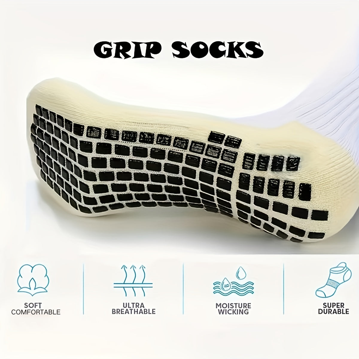 GripStrumpa™ – 4/5/6-pack Herr Sportstrumpor