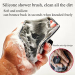 4-pakning silikon kroppsbørster, håndtak, myke