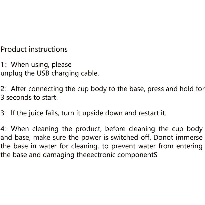 USB Laddningsbar Juiceblender – Portabel med 2 Muggar & Sexbladig Kniv