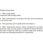 USB Laddningsbar Juiceblender – Portabel med 2 Muggar & Sexbladig Kniv