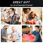 Skäggtrim™ – Skäggskydd med Justerbar Halsrem, Vit/Svart