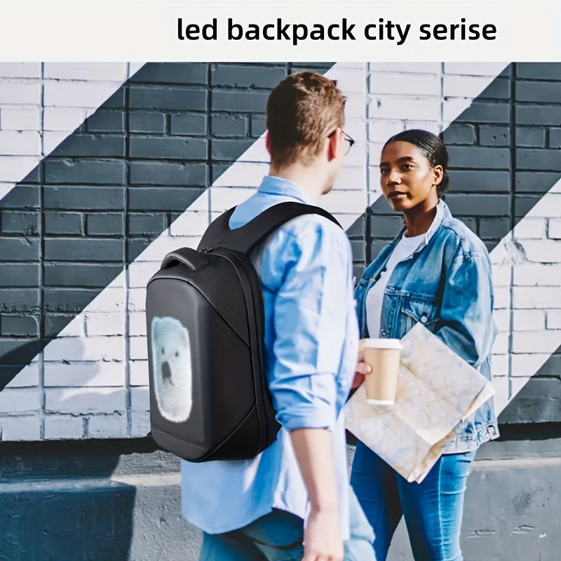 LED-Ryggsäck med Fullfärgsdisplay, Programmerbar