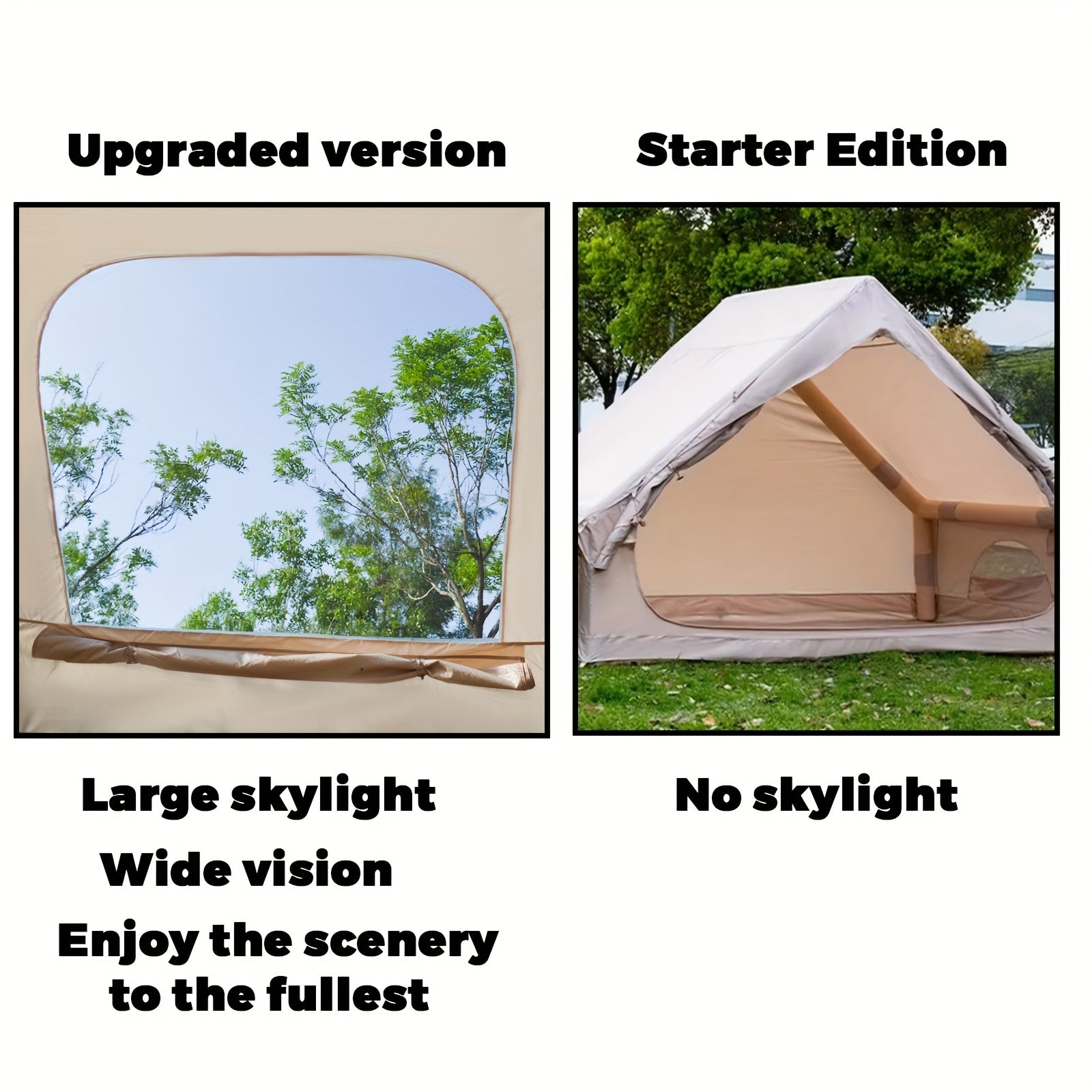 Uppblåsbart tält 8–10 personer – 4-säsongs glampingtält