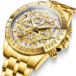 Klocka Adrian (lyxig herrklocka i rostfritt stål med kronograf)