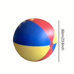 Kjempestor oppblåsbar ball – rød/gul/blå, strandspill
